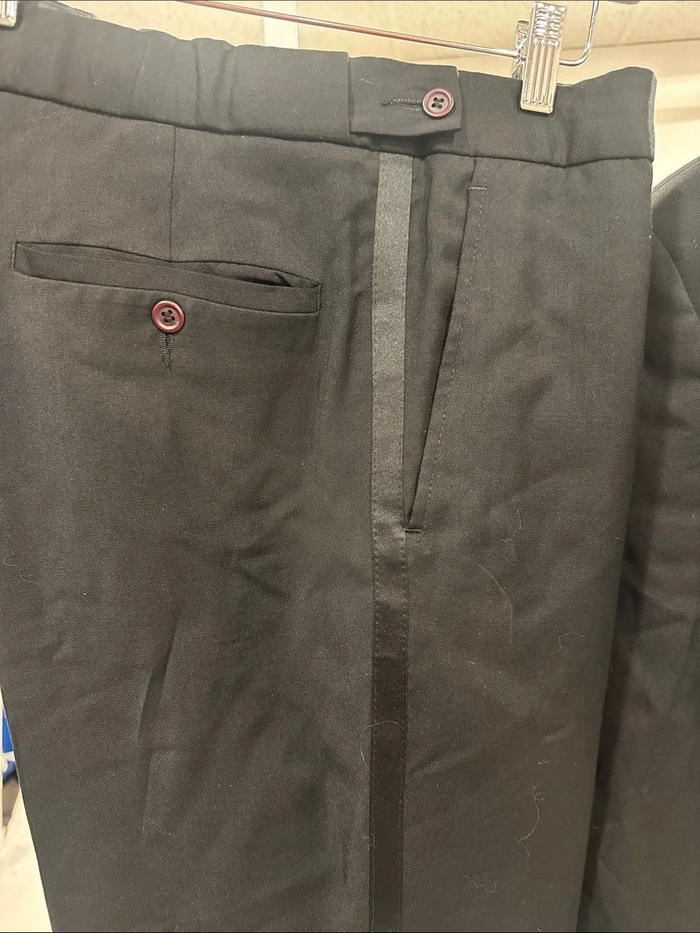 Pierre Cardin Black Satin Shawl Collar Tuxedo Jacket & Trousers